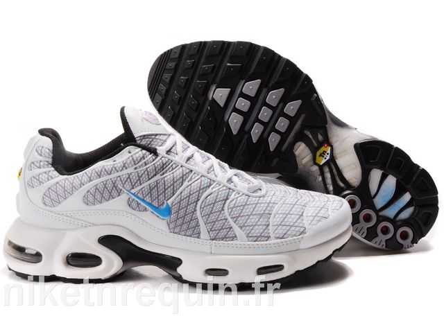 Air Tn Chaussures De Marque Bleue En Bas Noir Gris